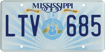 MS license plate LTV685