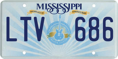 MS license plate LTV686