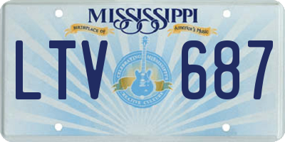 MS license plate LTV687