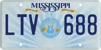MS license plate LTV688