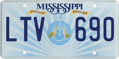 MS license plate LTV690