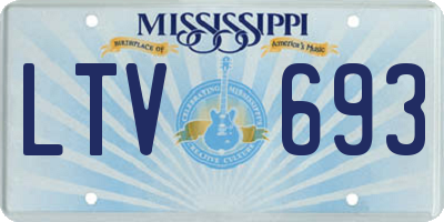 MS license plate LTV693