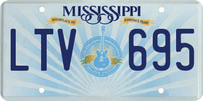 MS license plate LTV695
