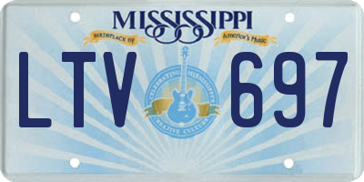 MS license plate LTV697