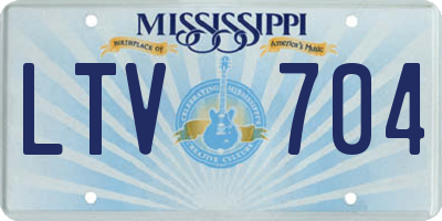 MS license plate LTV704