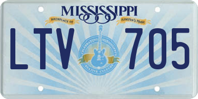 MS license plate LTV705