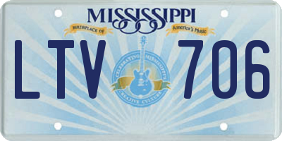 MS license plate LTV706