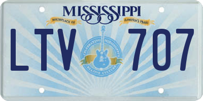 MS license plate LTV707