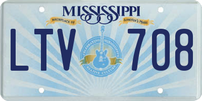 MS license plate LTV708