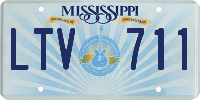 MS license plate LTV711