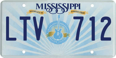 MS license plate LTV712