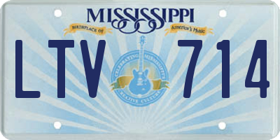 MS license plate LTV714