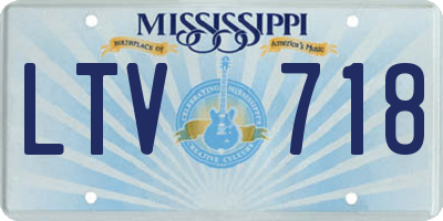 MS license plate LTV718