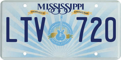 MS license plate LTV720
