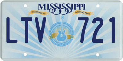 MS license plate LTV721