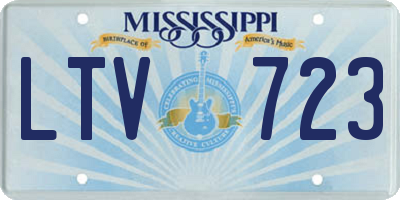 MS license plate LTV723