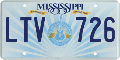 MS license plate LTV726