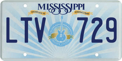MS license plate LTV729