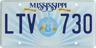 MS license plate LTV730