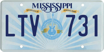 MS license plate LTV731