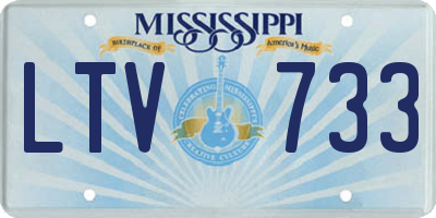 MS license plate LTV733
