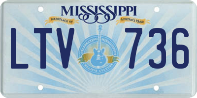 MS license plate LTV736
