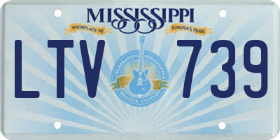 MS license plate LTV739