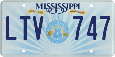 MS license plate LTV747