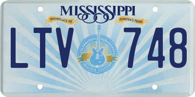 MS license plate LTV748