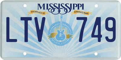 MS license plate LTV749