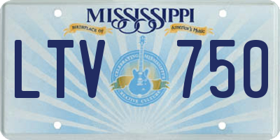 MS license plate LTV750