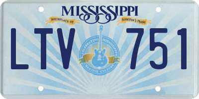 MS license plate LTV751