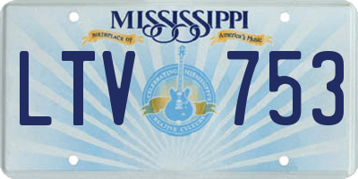 MS license plate LTV753