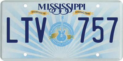 MS license plate LTV757