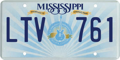 MS license plate LTV761