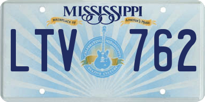 MS license plate LTV762