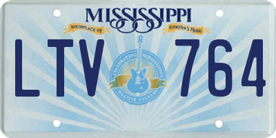 MS license plate LTV764