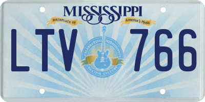 MS license plate LTV766