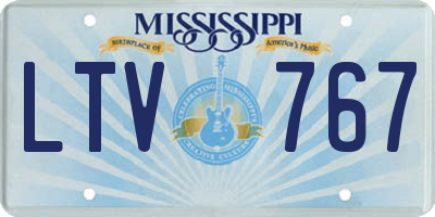 MS license plate LTV767