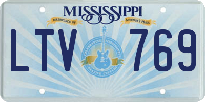 MS license plate LTV769