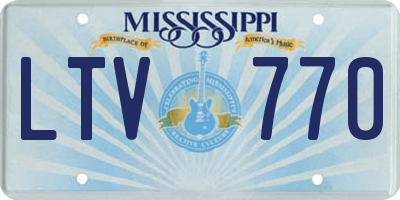 MS license plate LTV770