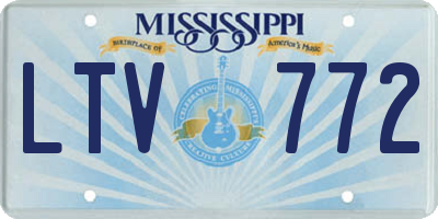 MS license plate LTV772