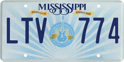 MS license plate LTV774