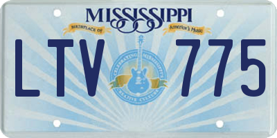 MS license plate LTV775