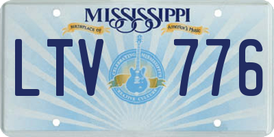 MS license plate LTV776