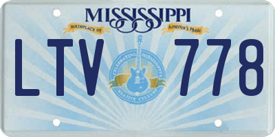 MS license plate LTV778