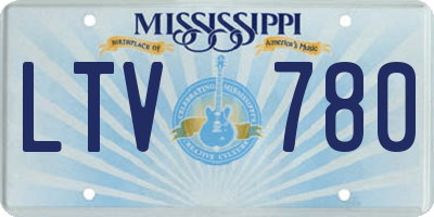 MS license plate LTV780