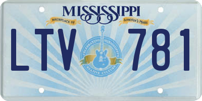 MS license plate LTV781