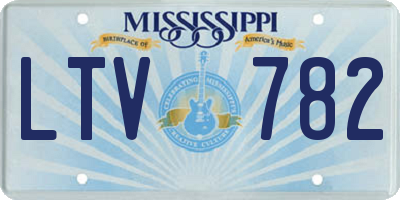 MS license plate LTV782