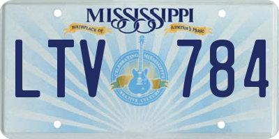 MS license plate LTV784